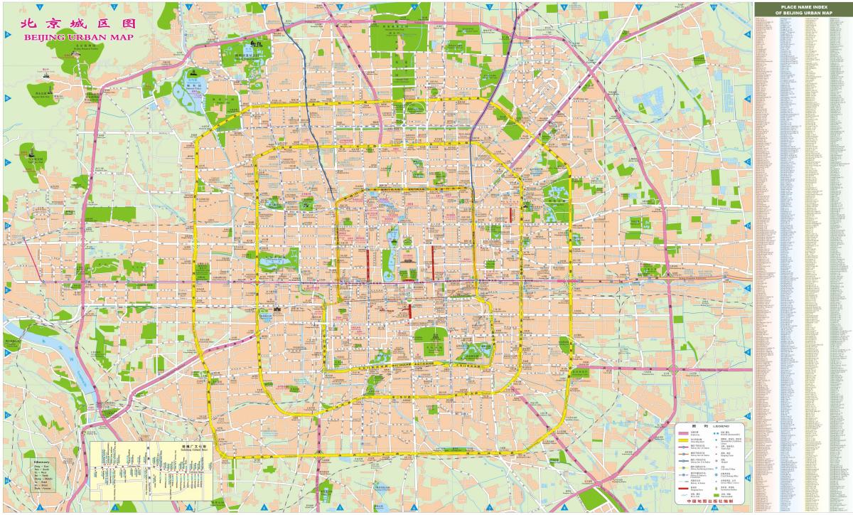 Mapa ulic Pekinu (Peking)