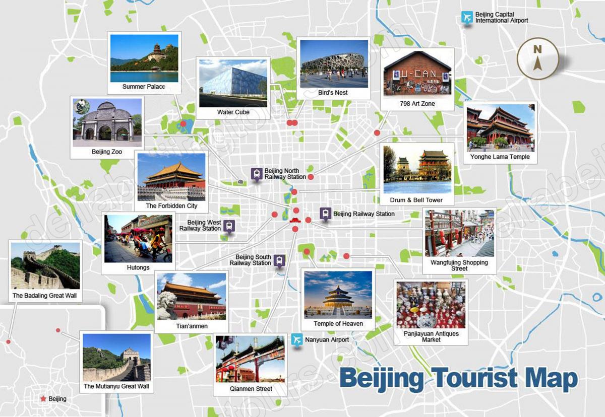 Mapa zwiedzania Pekinu (Peking)